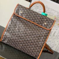 Goyard Saint Leger Backpack In Goyardine Canvas Brown