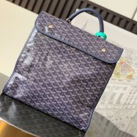 Goyard Saint Leger Backpack In Goyardine Canvas Navy Blue