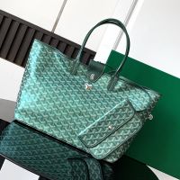 Goyard Saint Louis Bag In Exclusive Colours Goyardine Canvas Green