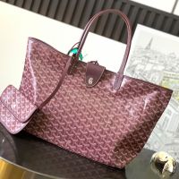 Goyard Saint Louis Bag In Goyardine Canvas Burgundy