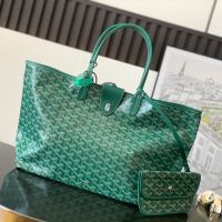 Goyard Saint Louis Bag In Goyardine Canvas Green