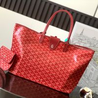 Goyard Saint Louis Bag In Goyardine Canvas Red