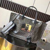 Goyard Saint Louis Bag In Hulot Goyardine Canvas Black