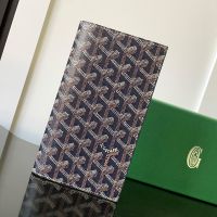 Goyard Saint-Roch Travel Wallet In Goyardine Canvas Navy Blue