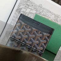 Goyard Saint-Sulpice Card Wallet In Goyardine Canvas Black
