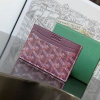 Goyard Saint-Sulpice Card Wallet In Goyardine Canvas Burgundy