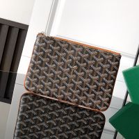 Goyard Senat PM Pouch In Goyardine Canvas Brown