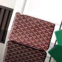 Goyard Senat PM Pouch In Goyardine Canvas Burgundy