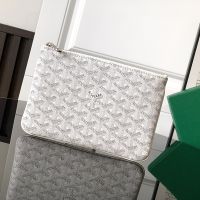 Goyard Senat PM Pouch In Goyardine Canvas White