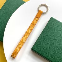 Goyard Sesame Key Ring In Goyardine Canvas Yellow
