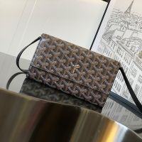 Goyard Varenne Continental Wallet In Goyardine Canvas Black
