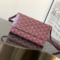 Goyard Varenne Continental Wallet In Goyardine Canvas Burgundy