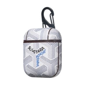 Goyard Airpods Case In Goyardine Saint Louis White
