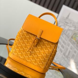 Goyard Alpin Mini Backpack In Goyardine Canvas Yellow