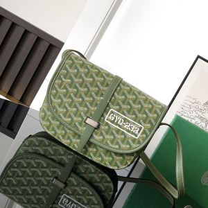 Goyard Belvedere Bag In GYD-233 Goyardine Canvas Green
