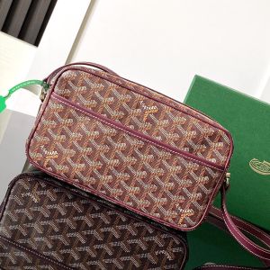 Goyard Cap-Vert PM Bag In Goyardine Canvas Burgundy