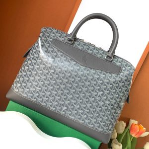 Goyard Cisalpin Document Case In Goyardine Canvas Grey