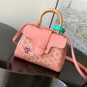 Goyard Saigon Souple Mini Bag In Exclusive Colours Goyardine Canvas Pink