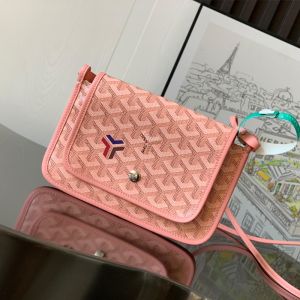 Goyard Plumet Pouch-Wallet In Exclusive Colours Goyardine Canvas Pink