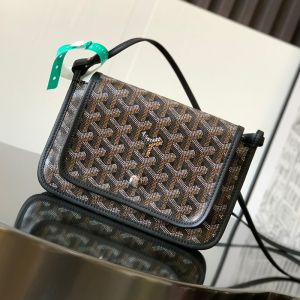 Goyard Plumet Pouch-Wallet In Goyardine Canvas Black