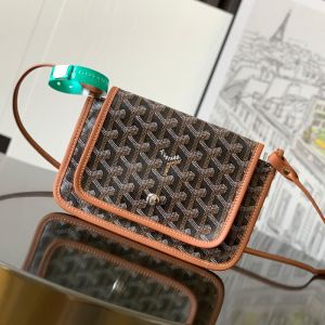 Goyard Plumet Pouch-Wallet In Goyardine Canvas Brown