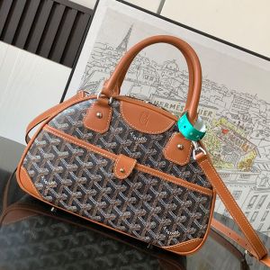 Goyard Saint-Jeanne PM Bag In Goyardine Canvas Brown