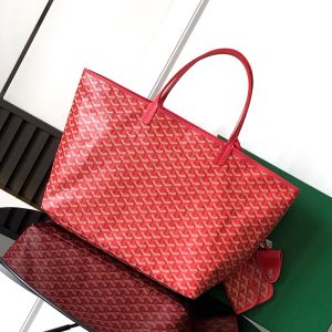 Goyard Saint Louis Bag In Goyardine Canvas with Envers Floral Red