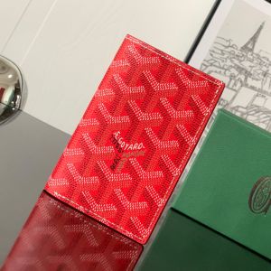Goyard Saint-Pierre Card Wallet In Goyardine Canvas Red