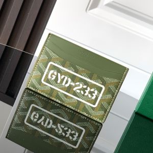 Goyard Saint-Sulpice Card Wallet In GYD-233 Goyardine Canvas Green