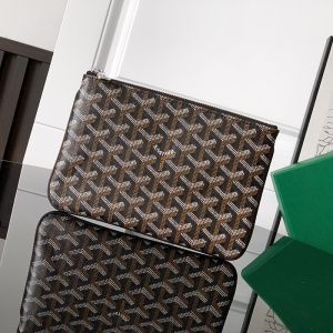 Goyard Senat PM Pouch In Goyardine Canvas Black