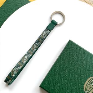 Goyard Sesame Key Ring In Goyardine Canvas Green