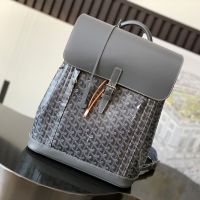 Goyard Alpin MM Backpack In Goyardine Canvas Grey