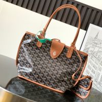 Goyard Anjou Mini Bag In Goyardine Calfskin Brown