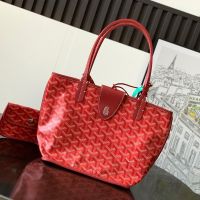Goyard Anjou Mini Bag In Goyardine Calfskin Red