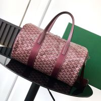 Goyard Barrel 40 Sports Bag In Goyardine Canvas Burgundy