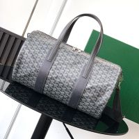 Goyard Barrel 40 Sports Bag In Goyardine Canvas Grey