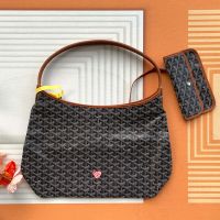 Goyard Boheme Hobo Bag In Coeur Goyard Goyardine Canvas Brown