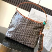 Goyard Boheme Hobo Bag In Goyardine Canvas Brown