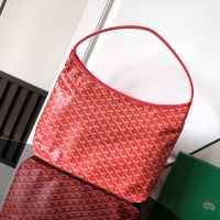 Goyard Boheme Hobo Bag In Goyardine Canvas with Envers Floral Red