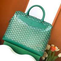Goyard Cisalpin Document Case In Goyardine Canvas Green
