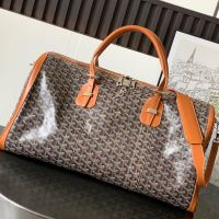 Goyard Croisiere 50 Duffle Bag In Goyardine Canvas Brown