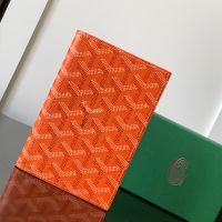 Goyard Grenelle Passport Cover In Goyardine Canvas Orange