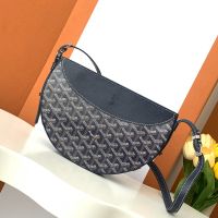 Goyard Hirondelle Bag In Goyardine Canvas Navy Blue