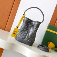 Goyard Petit Flot Mini Bucket Bag In Goyardine Canvas Grey