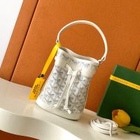 Goyard Petit Flot Mini Bucket Bag In Goyardine Canvas White