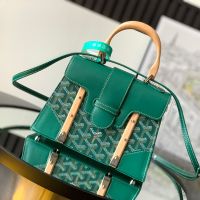 Goyard Saigon Structure Mini Bag In Goyardine Canvas Green