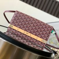 Goyard Monte-Carlo PM Clutch In Goyardine Canvas Burgundy