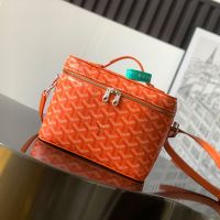 Goyard Muse Vanity Case In Goyardine Canvas Navy Blue