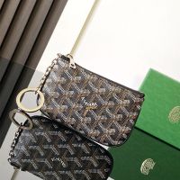 Goyard Senat Nano Key Pouch In Goyardine Canvas Black