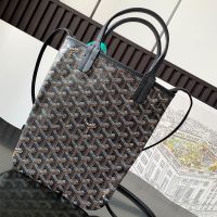 Goyard Poitiers PM Bag In Goyardine Canvas Black